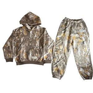 Comfrt Kids Unisex Adirondack Camo Hoodie Sweatpants Set Large NWT